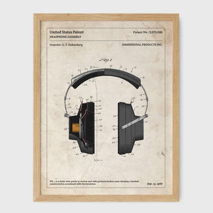 Affiche de brevet - Casque Audio