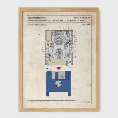 Affiche de brevet - Lecteur de disquettes