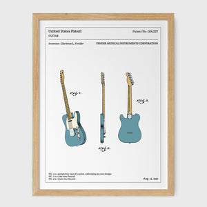 Affiche de brevet - Fender Telecaster