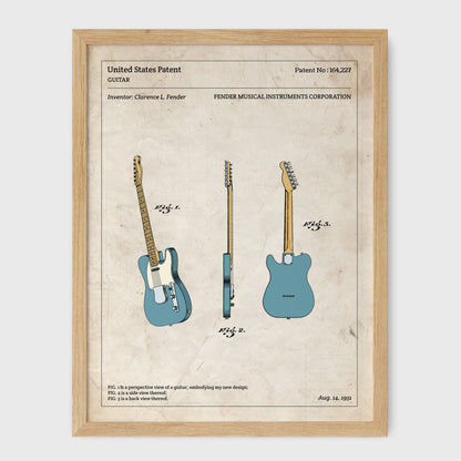 Affiche de brevet - Fender Telecaster