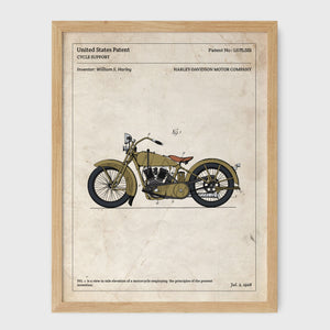 Affiche de brevet - Harley-Davidson