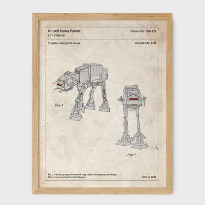 Affiche de brevet - Star Wars - AT-AT Imperial Walker