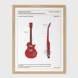 Affiche de brevet - Gibson Les Paul
