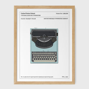 Affiche de brevet - Machine à écrire