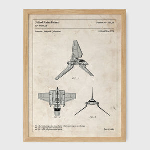 Affiche de brevet - Star Wars - Navette Impériale