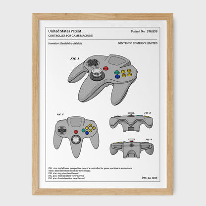 Affiche de brevet - Manette de Nintendo 64