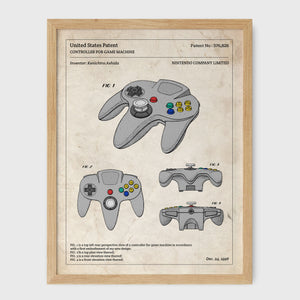 Affiche de brevet - Manette de Nintendo 64