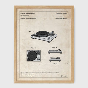 Affiche de brevet - Platine Vinyle