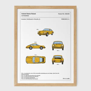 Affiche de brevet - Porsche 911