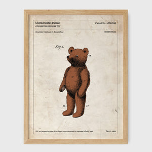 Affiche de brevet - Teddy Bear
