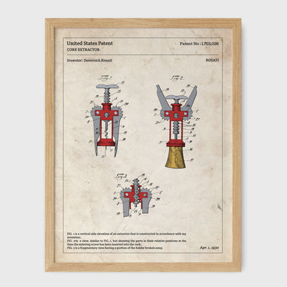 Affiche de brevet - Tire-Bouchon à levier