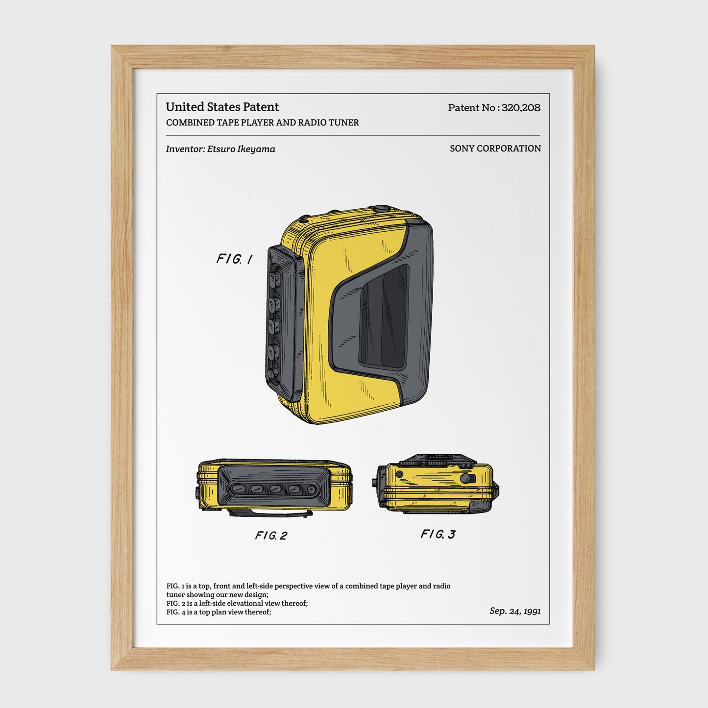 Affiche de brevet - Walkman