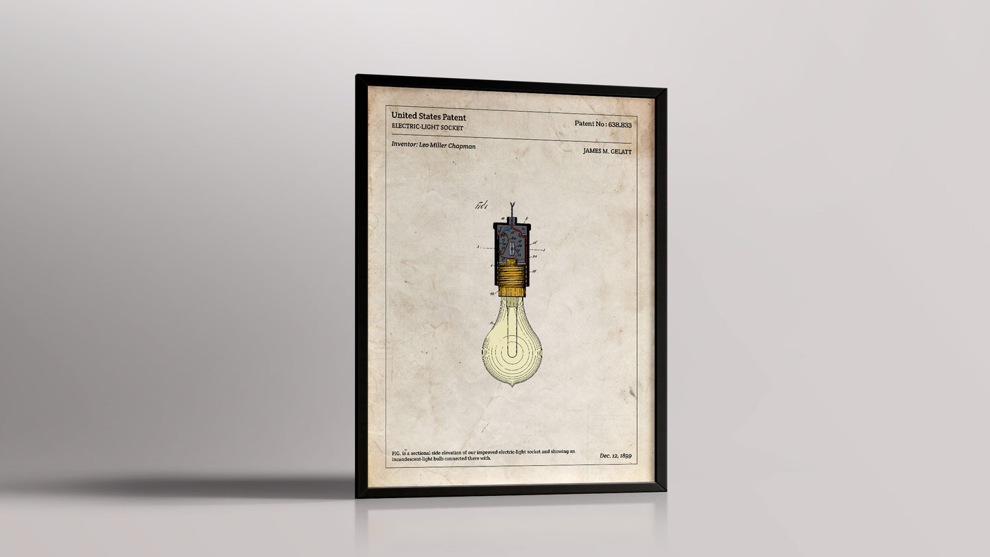 Affiche de brevet - Ampoule électrique