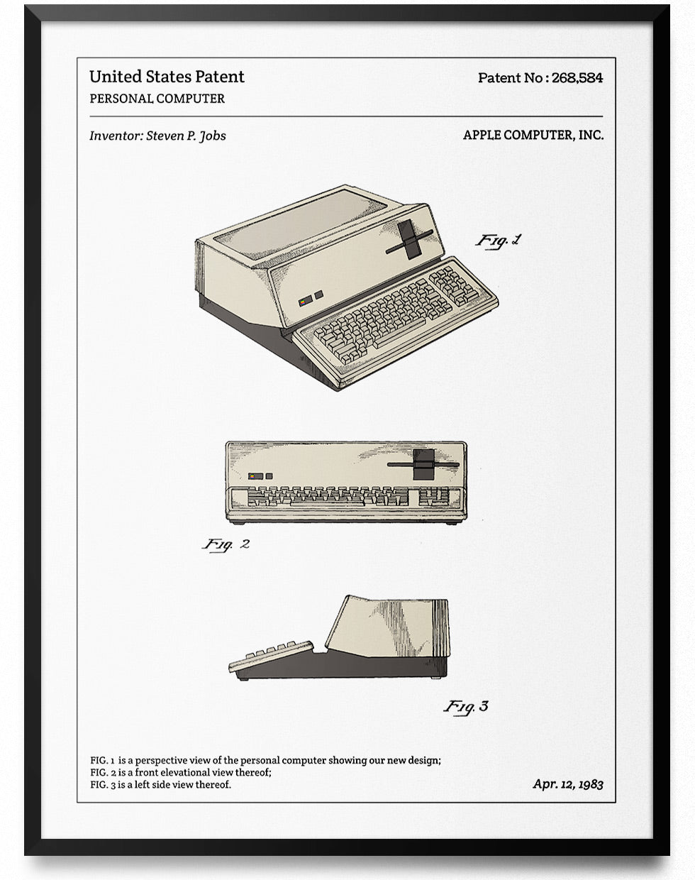 Affiche de brevet - Apple III