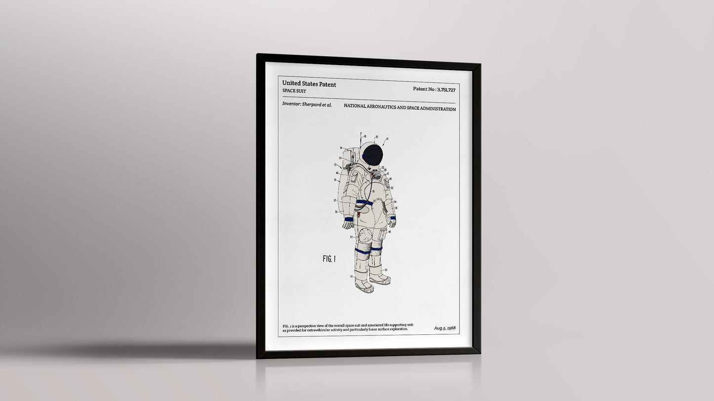 Affiche de brevet - Combinaison d'astronaute - L'Affiche Technique