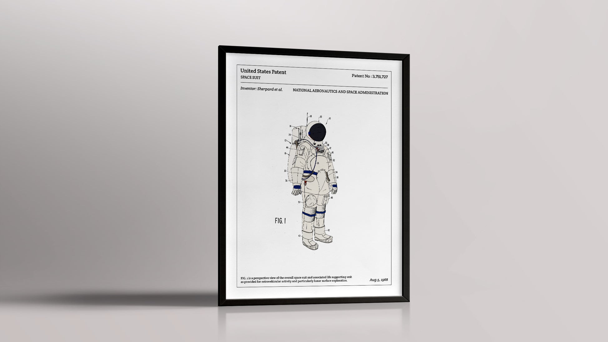 Affiche de brevet - Combinaison d'astronaute - L'Affiche Technique