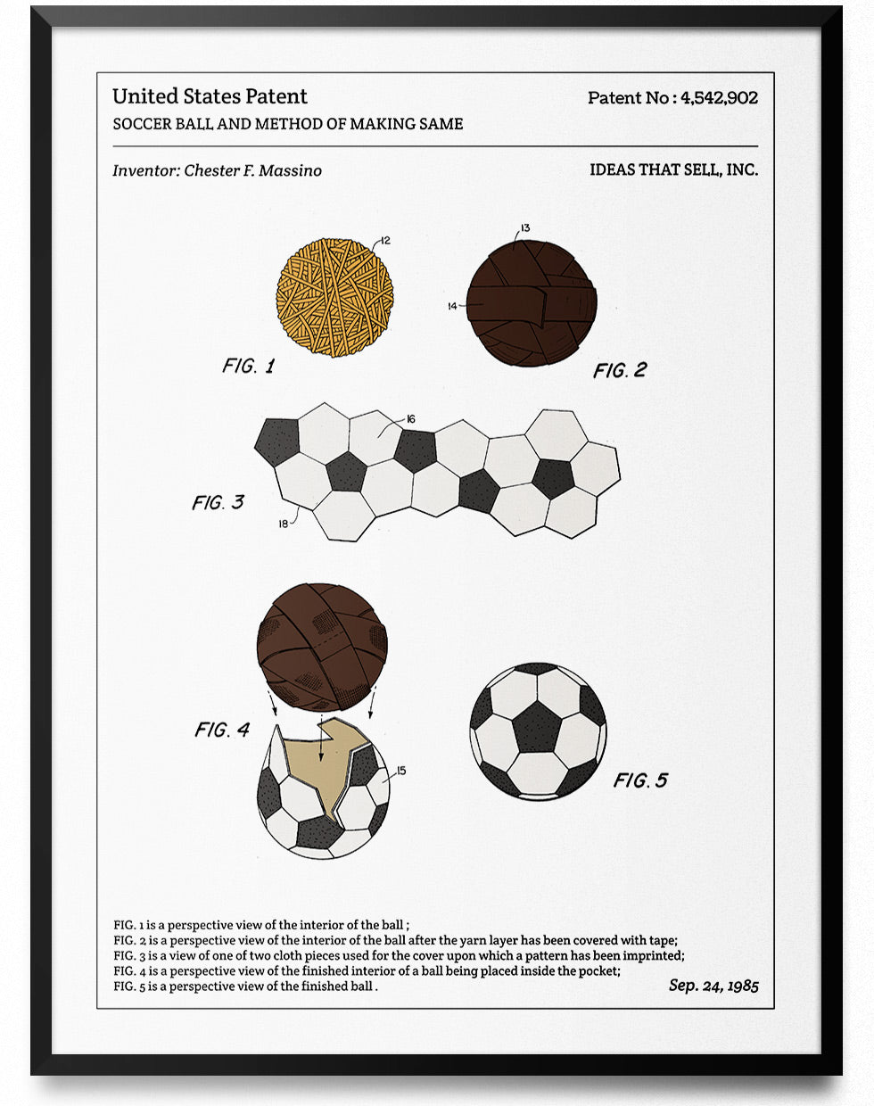 Affiche de brevet - Ballon de football - L'Affiche Technique