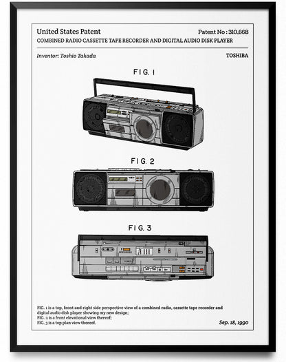 Affiche de brevet - Boombox