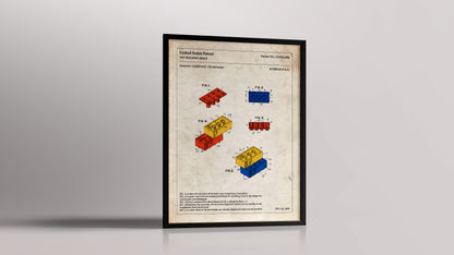 Affiche de brevet - Briques LEGO