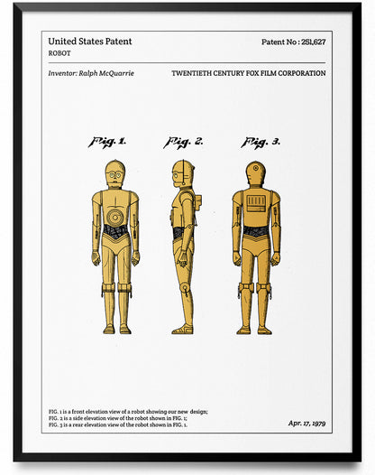 Affiche de brevet - C-3PO - L'Affiche Technique