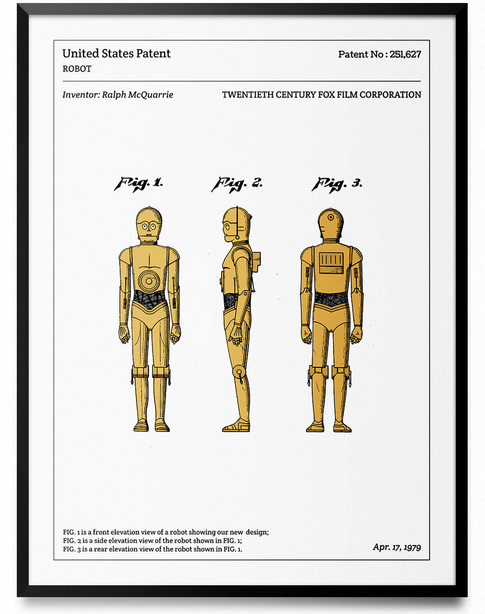 Affiche de brevet - C-3PO - L'Affiche Technique