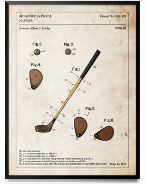 Affiche de brevet - Club de Golf