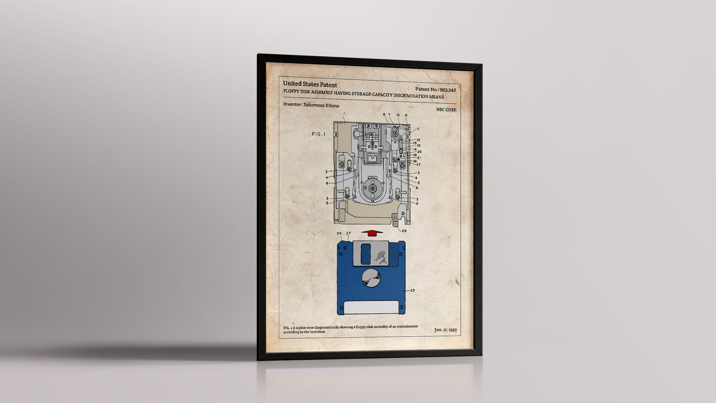 Affiche de brevet - Lecteur de disquettes