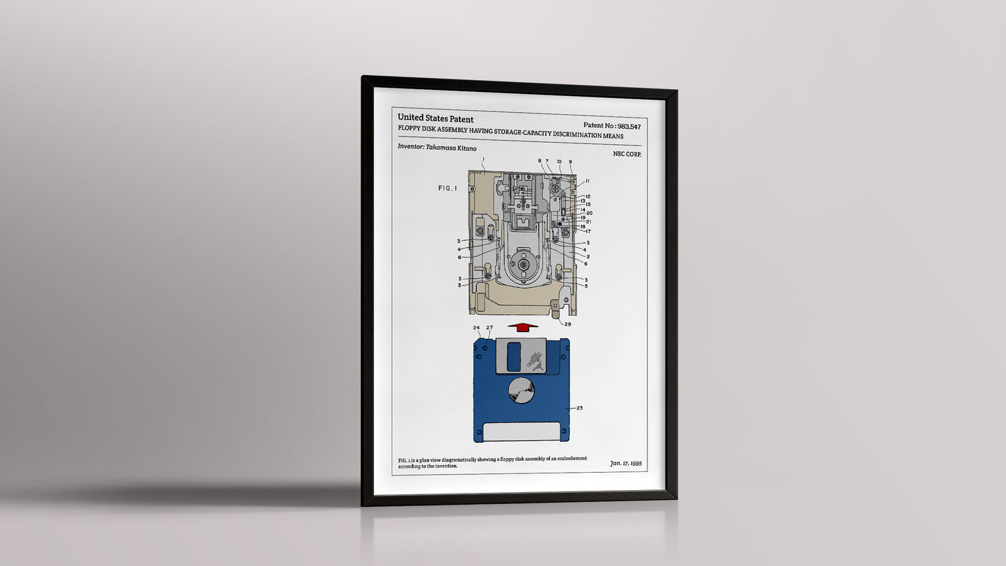 Affiche de brevet - Lecteur de disquettes