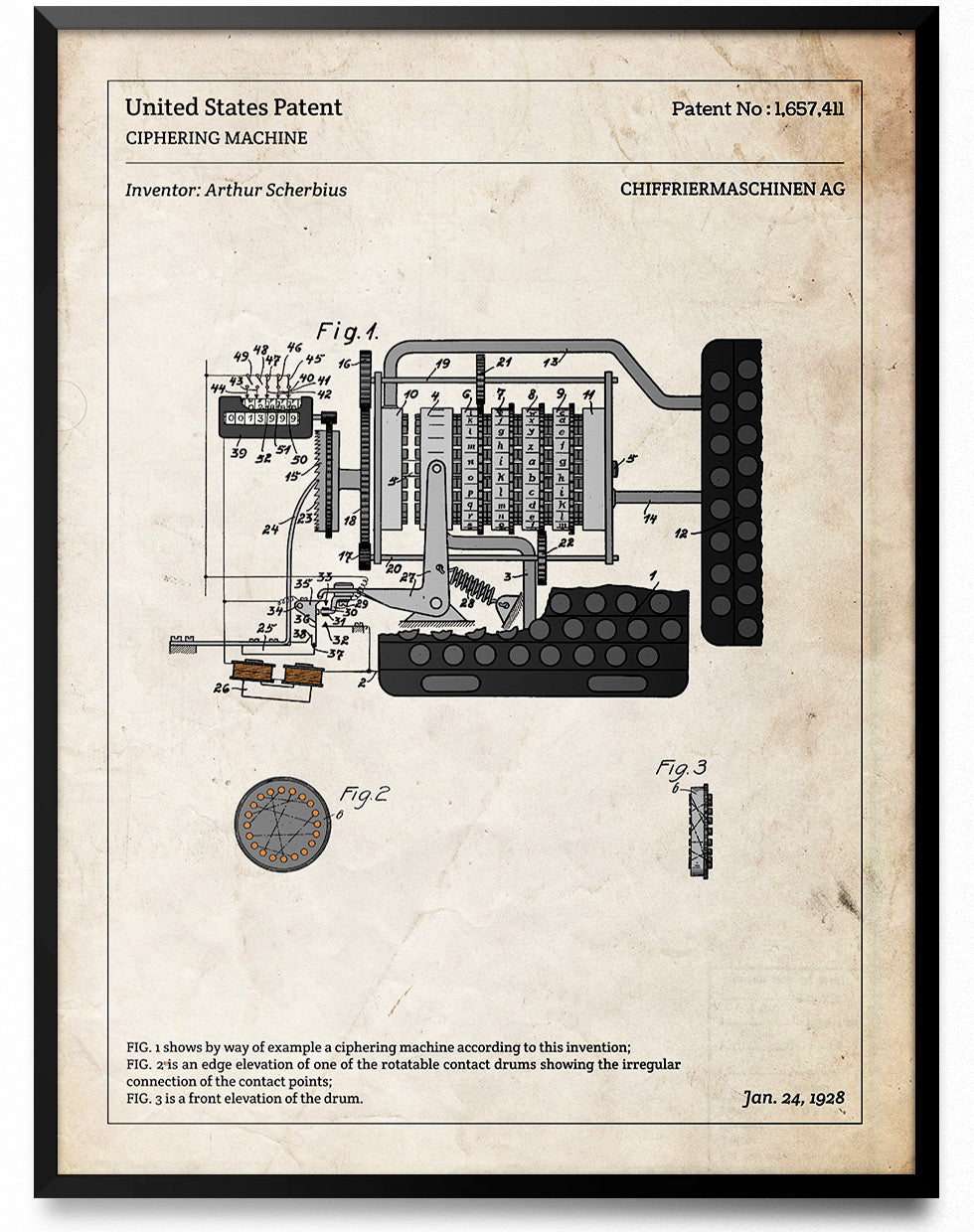 Affiche de brevet - Enigma
