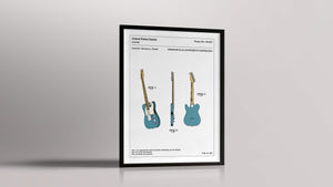 Affiche de brevet - Fender Telecaster - L'Affiche Technique