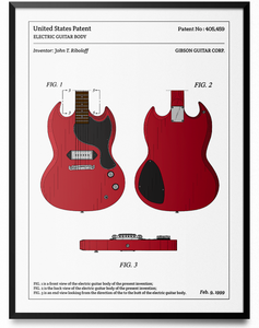Affiche de brevet - Gibson SG