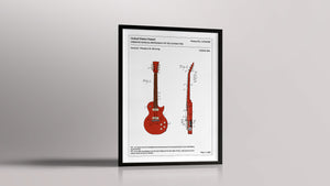 Affiche de brevet - Gibson Les Paul - L'Affiche Technique