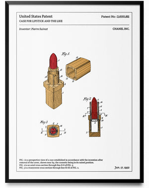 Affiche de brevet - Rouge à lèvres - L'Affiche Technique