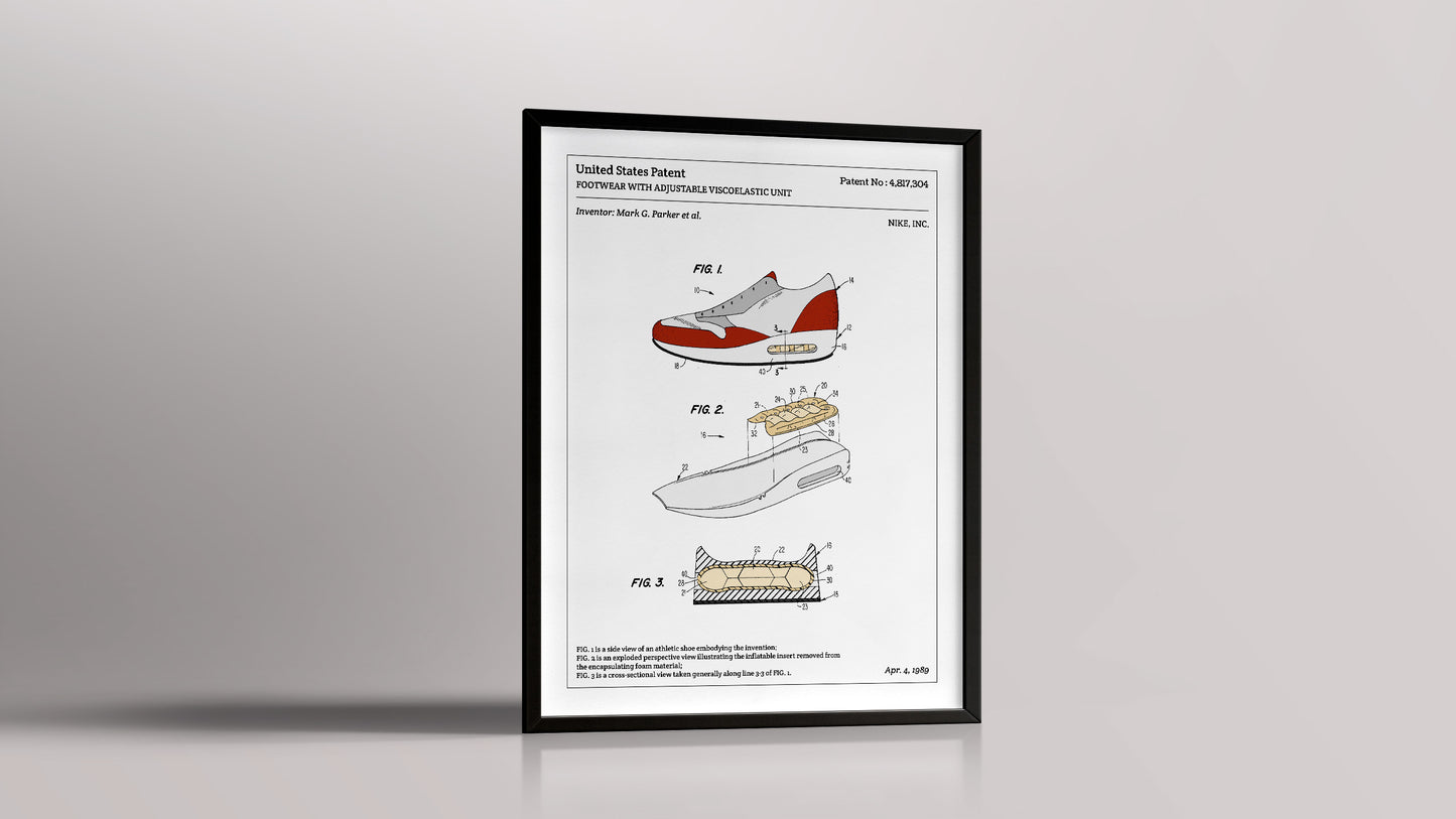 Affiche de brevet - Nike Air Max - L'Affiche Technique