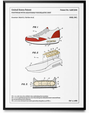 Affiche de brevet - Nike Air Max - L'Affiche Technique