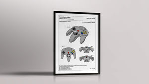 Affiche de brevet - Manette de Nintendo 64