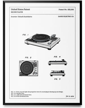 Affiche de brevet - Platine Vinyle - L'Affiche Technique