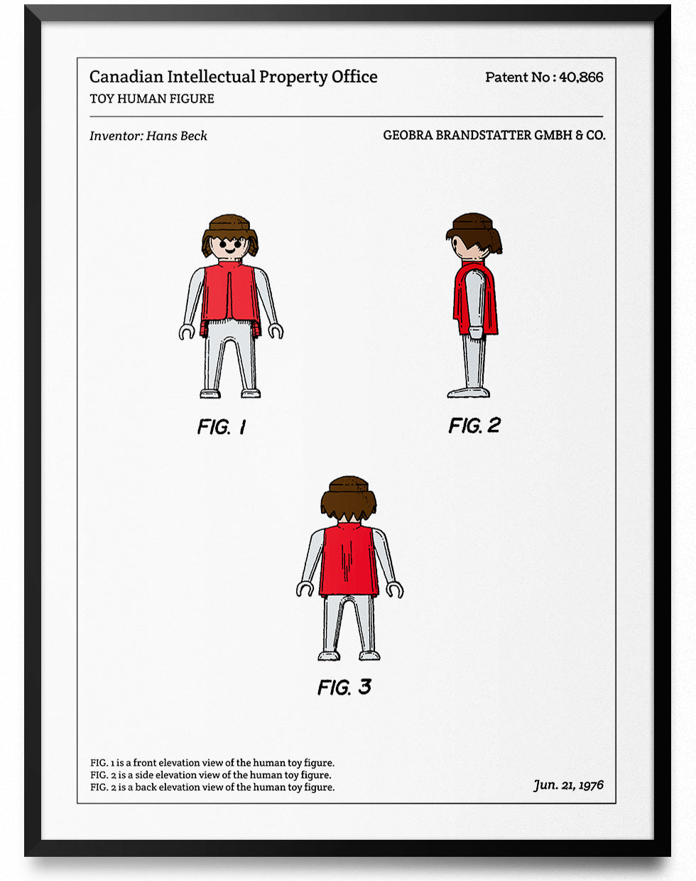 Affiche de brevet - Playmobil