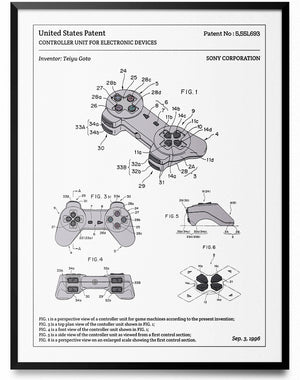 Affiche de brevet - Manette de Playstation