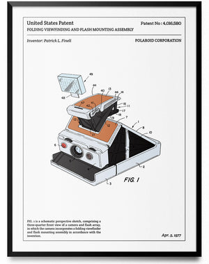 Affiche de brevet - Polaroid SX-70 - L'Affiche Technique