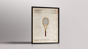 Affiche de brevet - Raquette de tennis