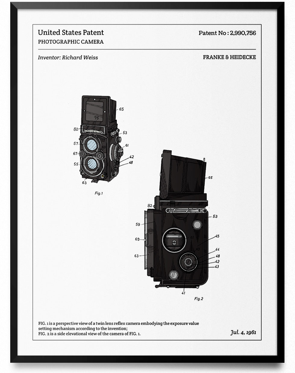 Affiche de brevet - Rolleiflex - L'Affiche Technique