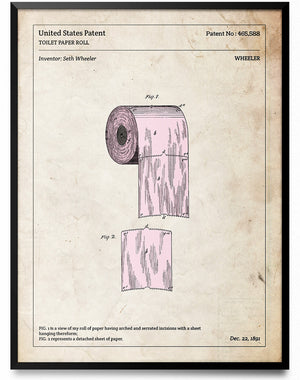 Affiche de brevet - Papier toilette