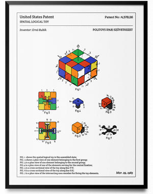 Affiche de brevet - Rubik's Cube - L'Affiche Technique