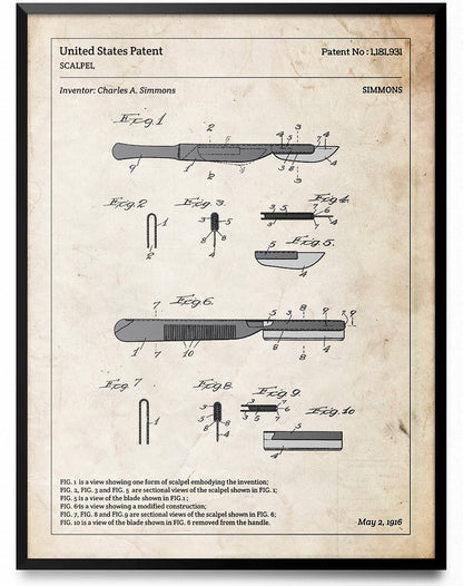 Affiche de brevet - Scalpel