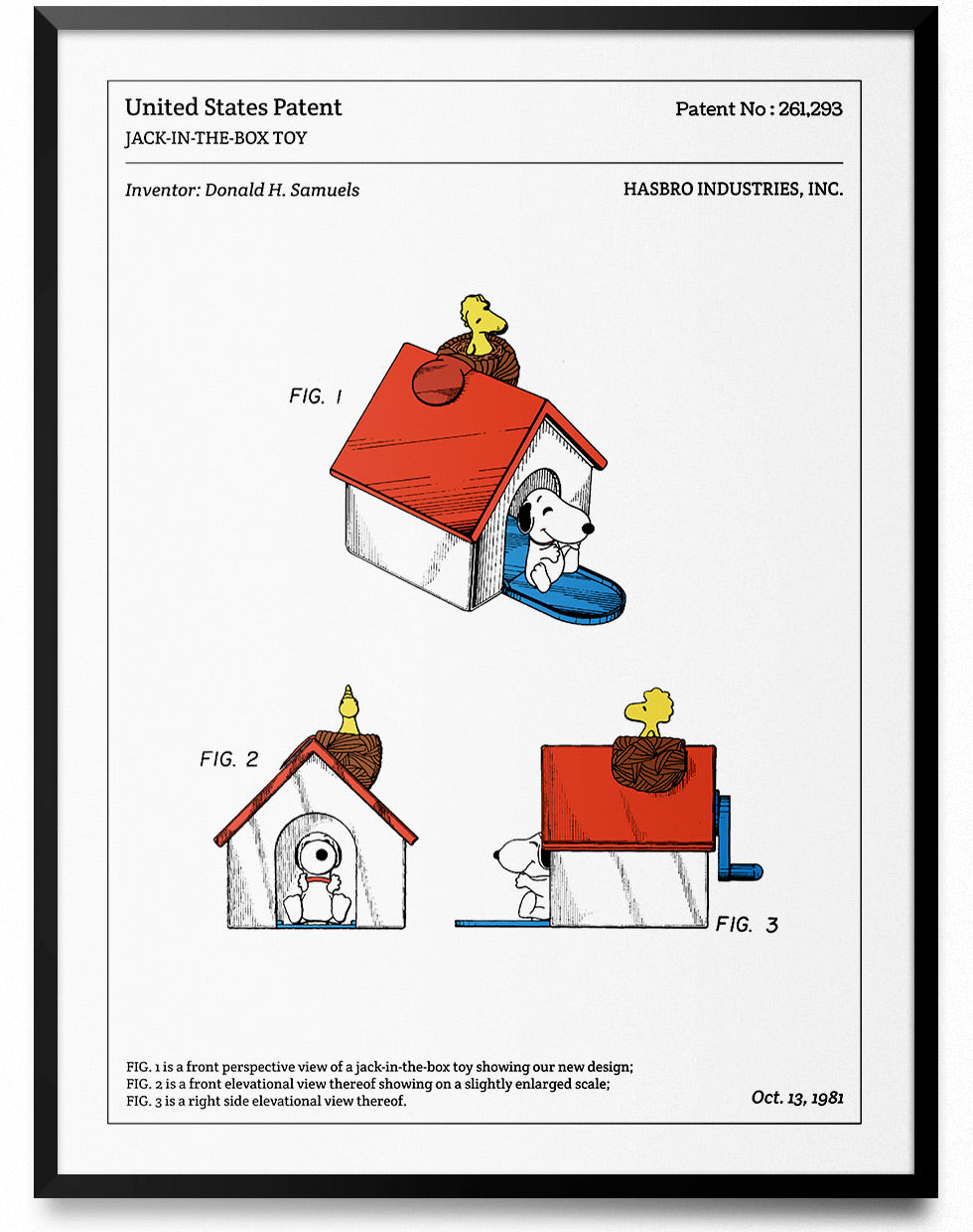 Affiche de brevet - Jouet Snoopy