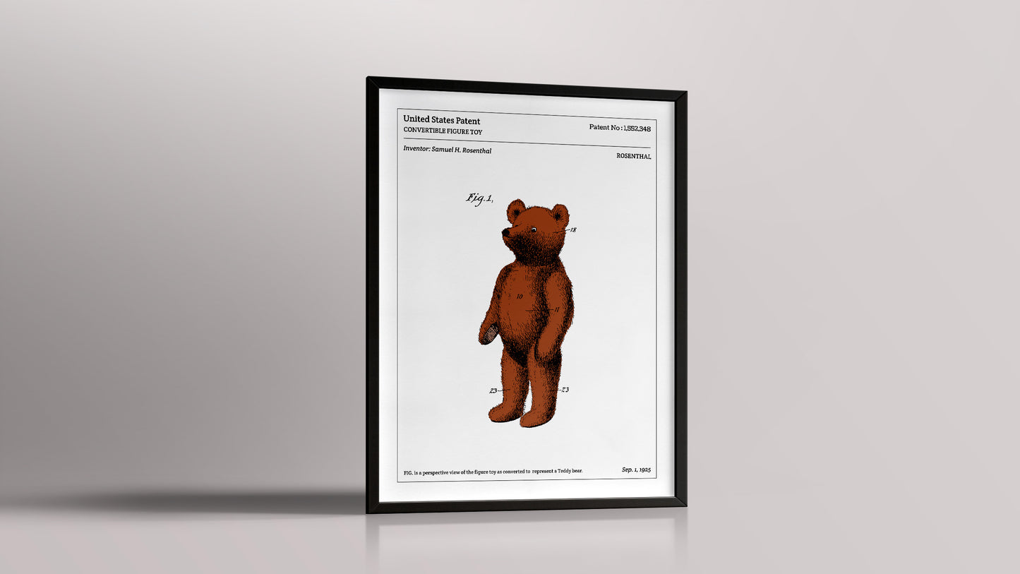 Affiche de brevet - Teddy Bear