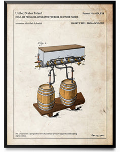 Affiche de brevet - Tireuse à bière