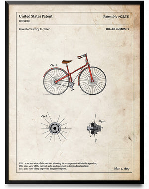 Affiche de brevet - Vélo