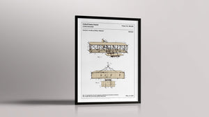 Affiche de brevet - Avion des frères Wright - L'Affiche Technique